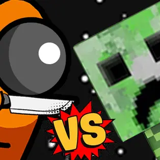 Among vs Creeper Fight
