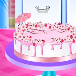 Cherry Blossom Cake Cooking