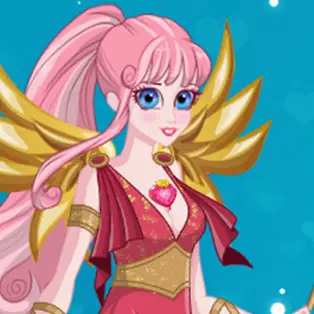 Cute Cupid is preparing for Valentine's Day