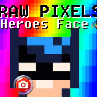Draw Pixels Heroes Face
