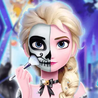 Elsa Halloween Party Tattoo
