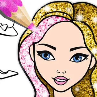 Fashion Coloring Book Glitter