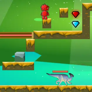 Fire And Water In Dino World
							