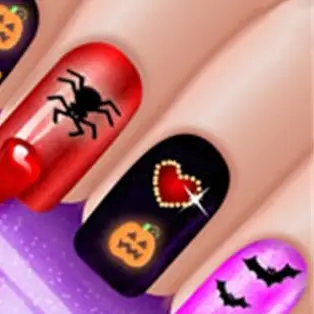 Glow Halloween Nails Game