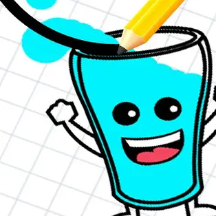 Happy Glass : Fill the Glass by Draw Lines
