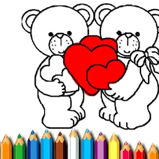 Happy Valentines Day Coloring