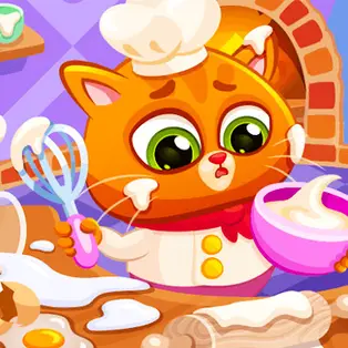 Lovely Virtual Cat At Restaurant