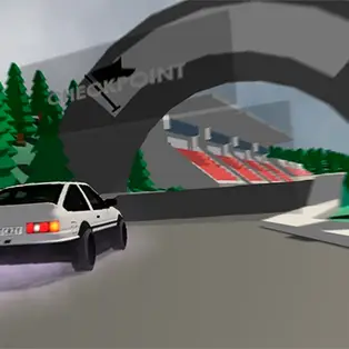 Low poly car racing