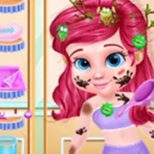 Messy Little Mermaid Makeover - Makeup & Dressup