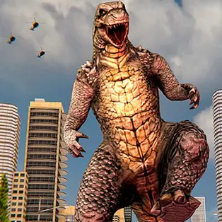 Monster Dinosaur Rampage City Attack