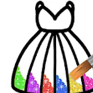 Princess Glitter Coloring - For Kids
