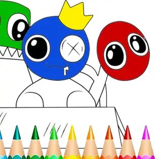 Rainbow Friends Coloring Book Game