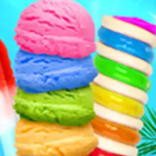 Rainbow Ice Cream And Popsicles - Icy Dessert Make