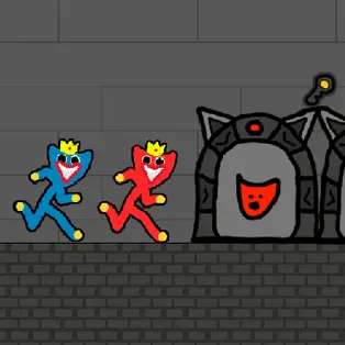 Red and Blue Stickman Huggy 2