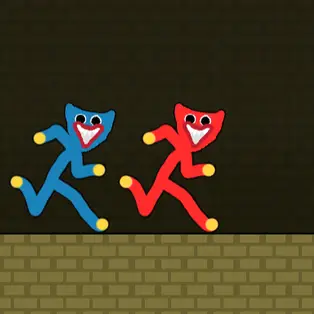 Red and Blue Stickman Huggy