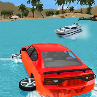 Water Slide Car Race